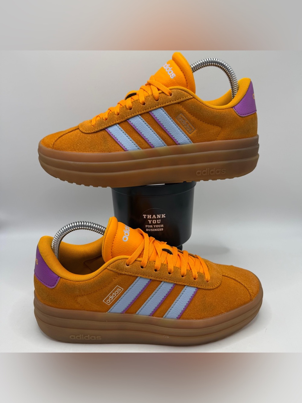 Adidas VL Court Bold Platform Orange Purple Gum Sneakers Women’s 7.5